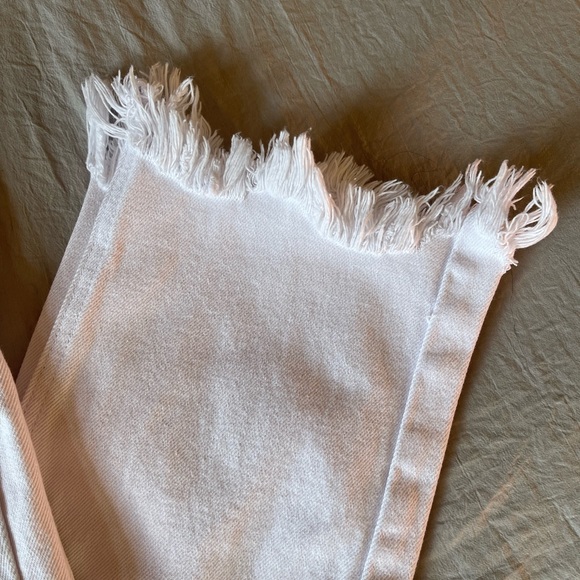 White Distressed Fringe Capris | Insane Gene | Never Worn - Picture 7 of 11